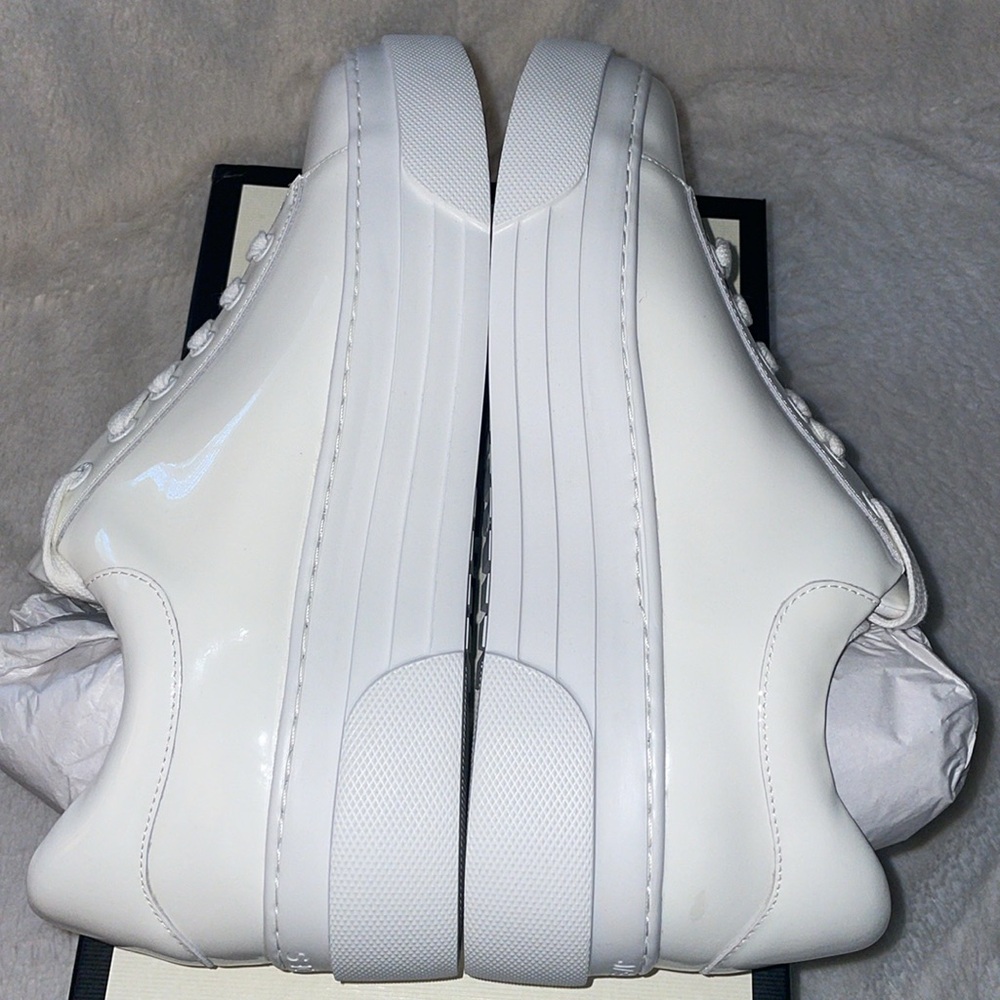 NWT J/SLIDES AMANDA PATENT Leather White Sneaker - Picture 11 of 13